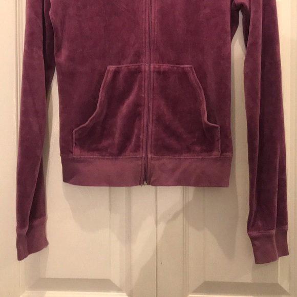 Juicy Couture purple mock neck hoodie size S - Picture 3 of 7